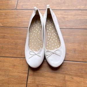 White ballet flats